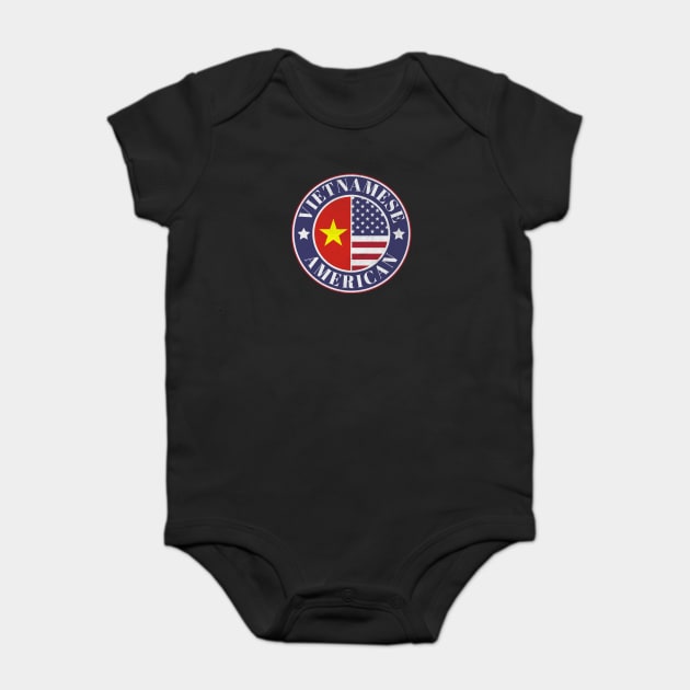 Proud Vietnamese-American Badge - Vietnam Flag Baby Bodysuit by Yesteeyear